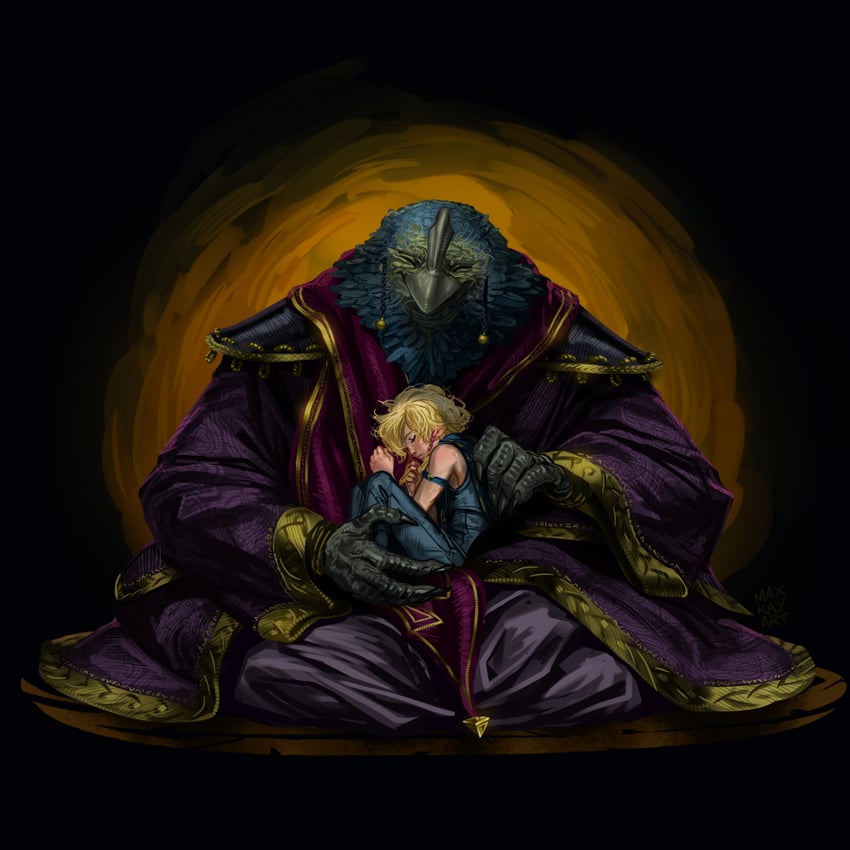 samus aran, chozo, and old bird (metroid) drawn by max_kay