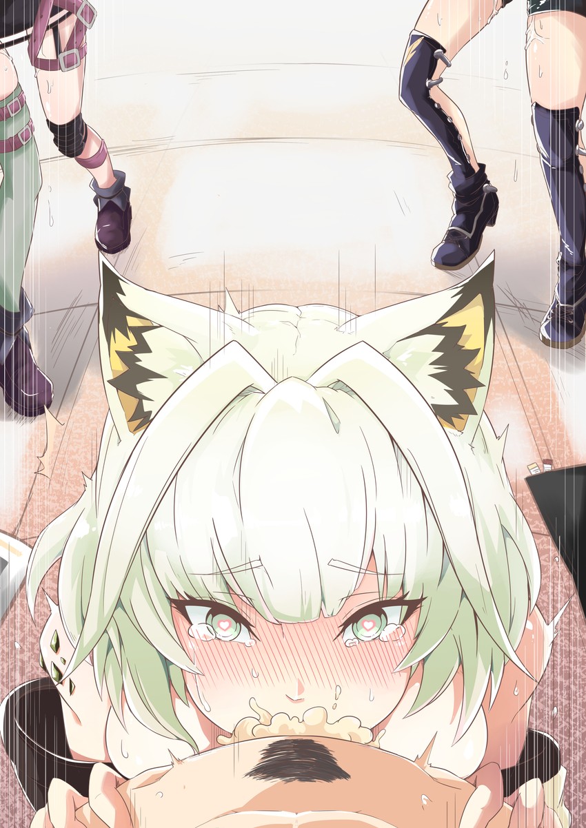 kal'tsit, ch'en, and blaze (arknights) drawn by xia_wanzi