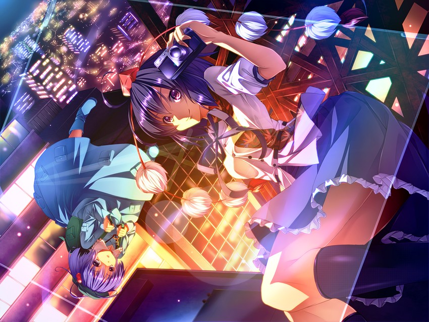 shameimaru aya and kawashiro nitori (touhou) drawn by ryosios