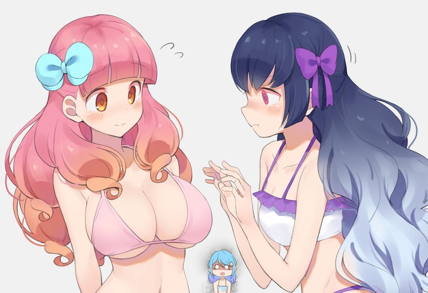 yuki aine, minato mio, and shirayuri kaguya (aikatsu! and 1 more) drawn by mukuba