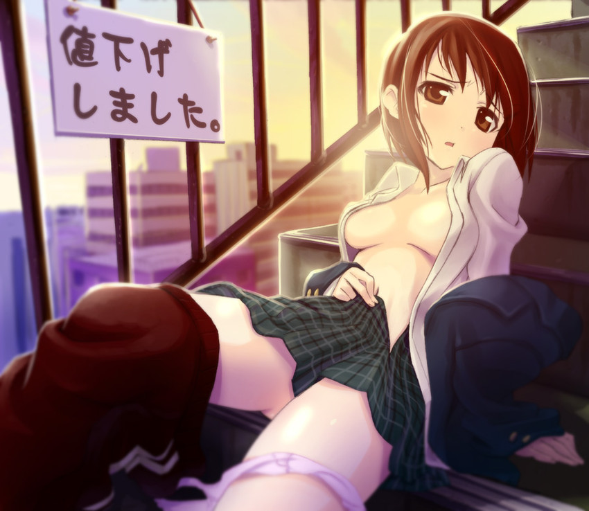 wadapen's short brown haired girl (original) drawn by wadapen
