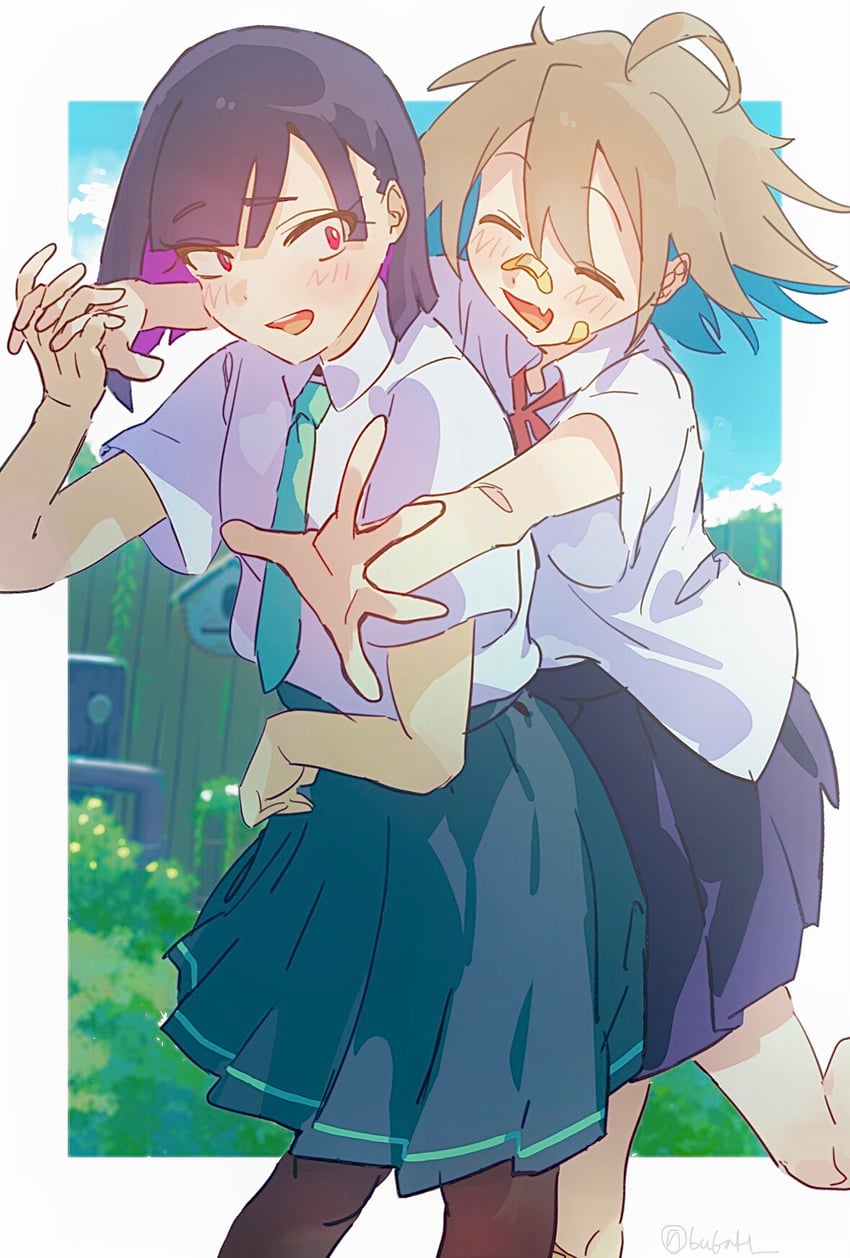 yua serufu and suride miku (do it yourself!!) drawn by umiseazzz