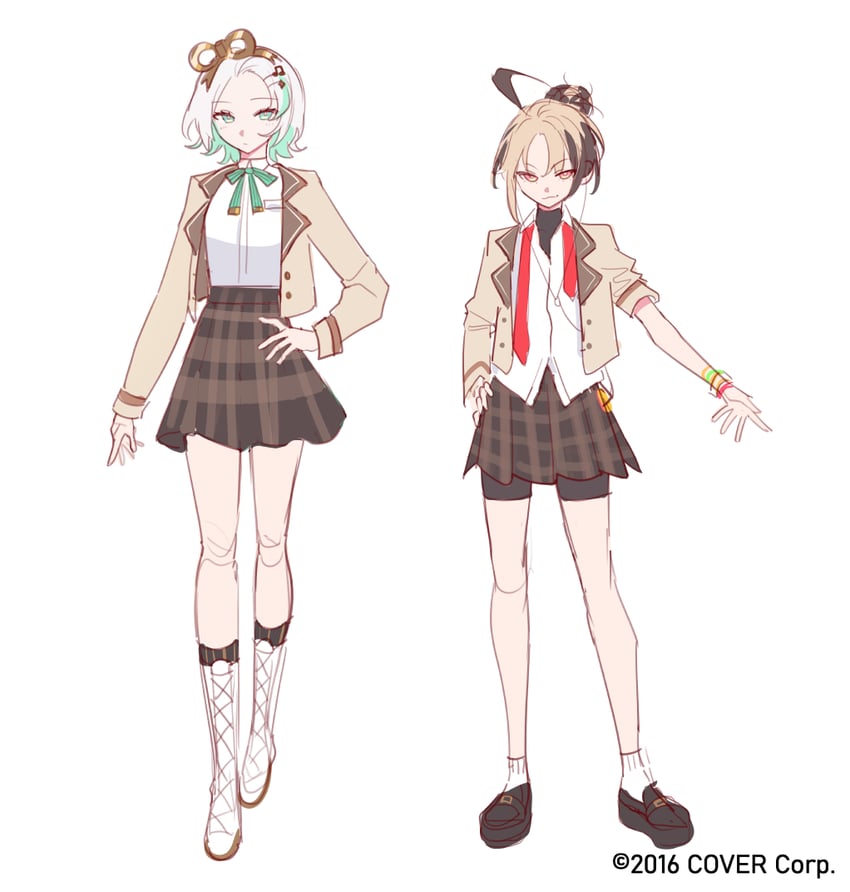 gigi murin and cecilia immergreen (hololive and 1 more) drawn by okyurita