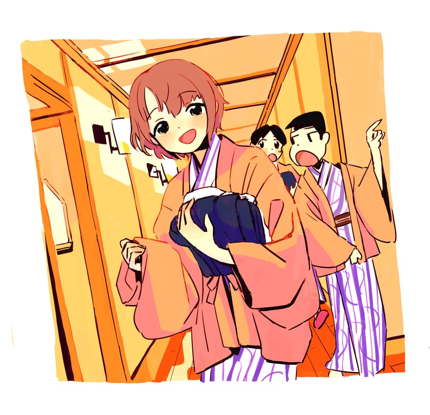 otokura yuuki (idolmaster and 1 more) drawn by iwashi_iwashimo