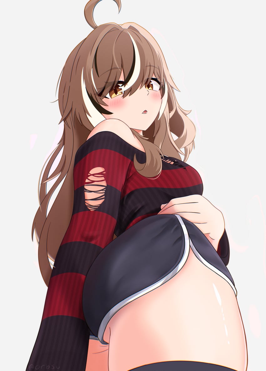nanashi mumei (hololive and 1 more) drawn by orbsu