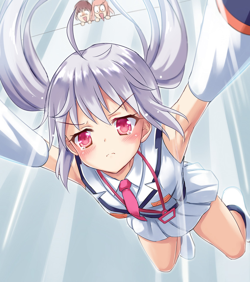 isla, mizugaki tsukasa, and kinushima michiru (plastic memories) drawn by milkshakework