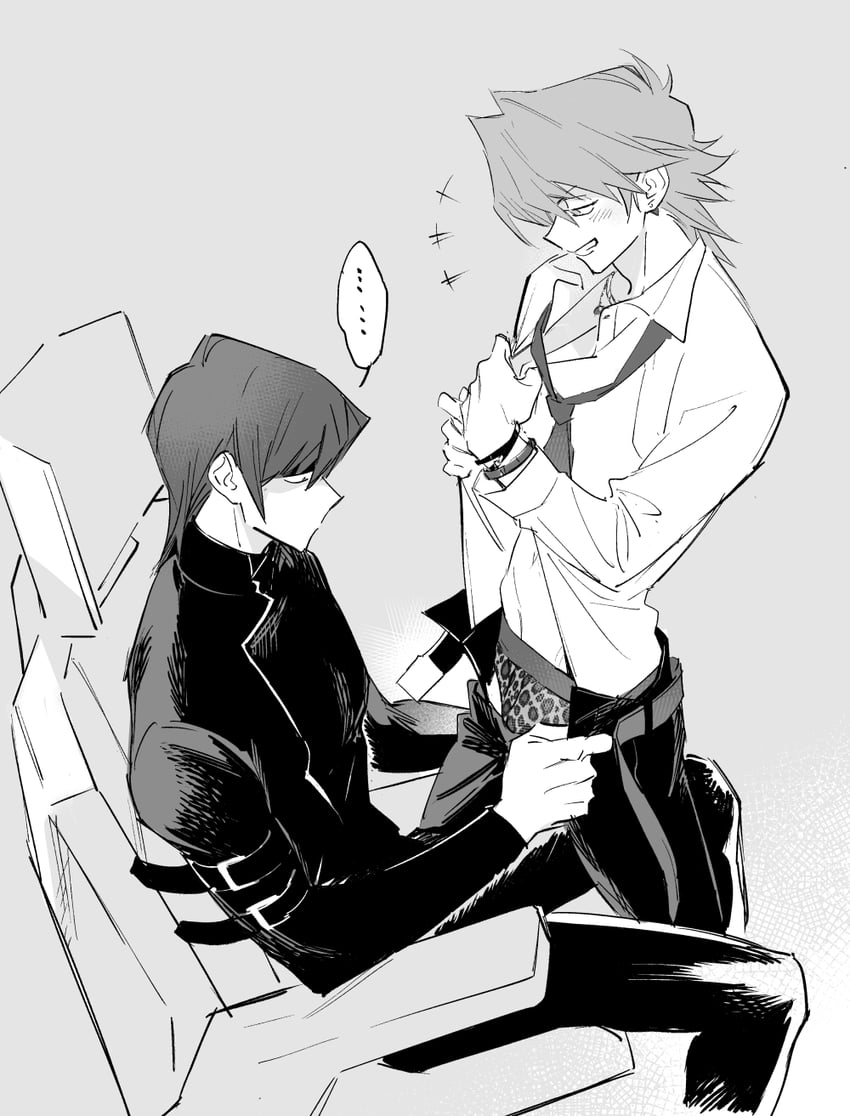 kaiba seto and jonouchi katsuya (yu-gi-oh! and 1 more) drawn by inkerpape