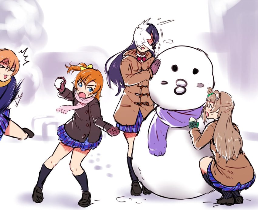 sonoda umi, minami kotori, kosaka honoka, and hoshizora rin (love live! and 1 more) drawn by yokkora