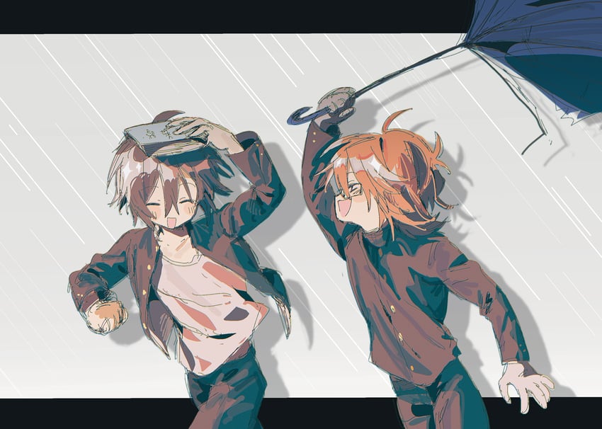 randal ivory and tsukada satoru (randal's friends) drawn by komiroku