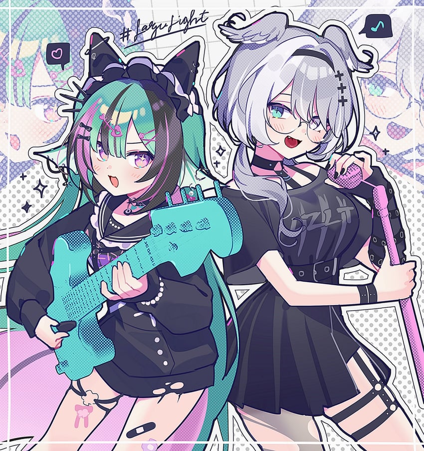 elira pendora and finana ryugu (nijisanji and 1 more) drawn by waka_(wk4444)