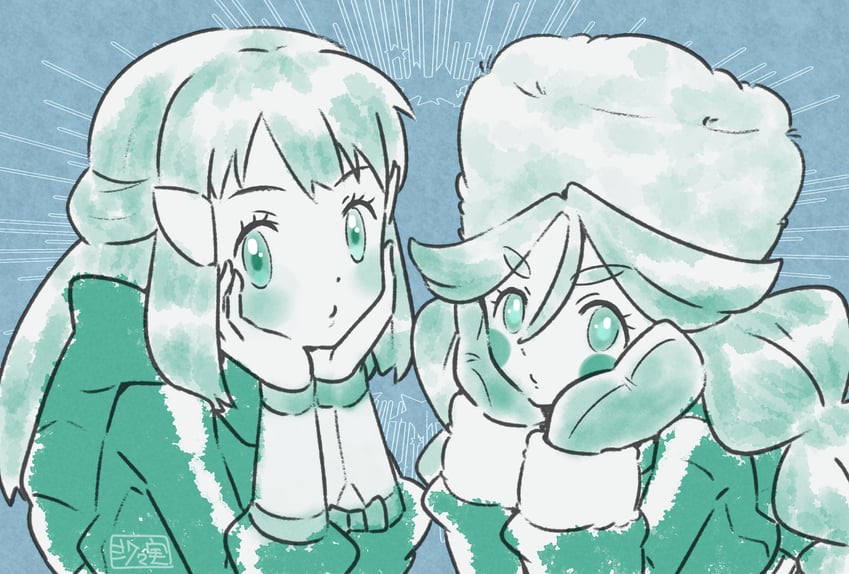 akari and sabi (pokemon and 1 more) drawn by sasami_642