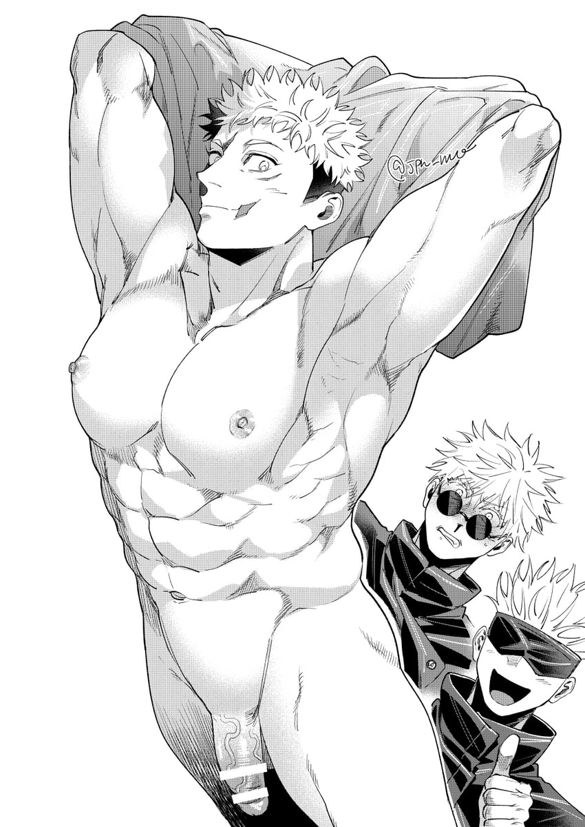 gojou satoru and itadori yuuji (jujutsu kaisen) drawn by ccccc_(jpn_m0)