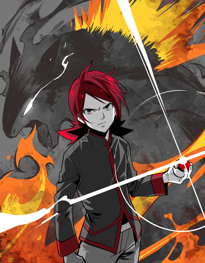 silver and typhlosion (pokemon and 1 more) drawn by aliyo_(d9awrfg6u0w3g5u)