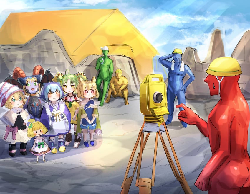 laundry dragonmaid, traptrix sera, witchcrafter potterie, gagaga sister, koitsu, and 6 more (yu-gi-oh! and 1 more) drawn by hatano_kiyoshi