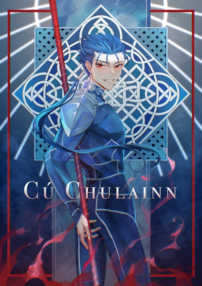 cu chulainn (fate and 2 more) drawn by ichimichi_111