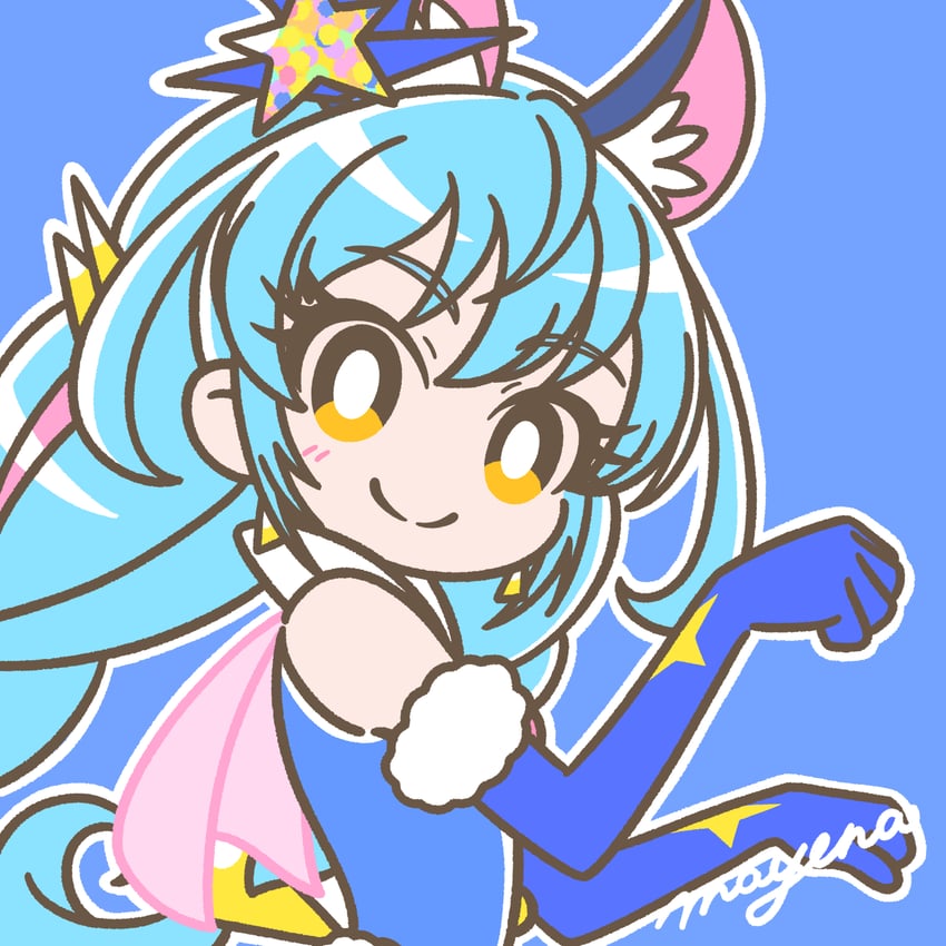 yuni and cure cosmo (precure and 1 more) drawn by mayena