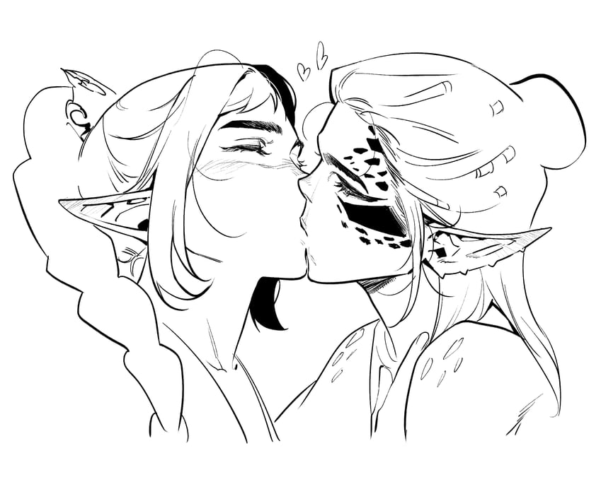 shadowheart and lae'zel (dungeons & dragons and 2 more) drawn by guul_(ghoul_231113)
