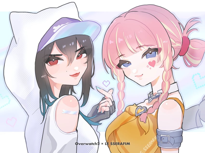 mercy and ashe (overwatch and 1 more) drawn by ak4menosub