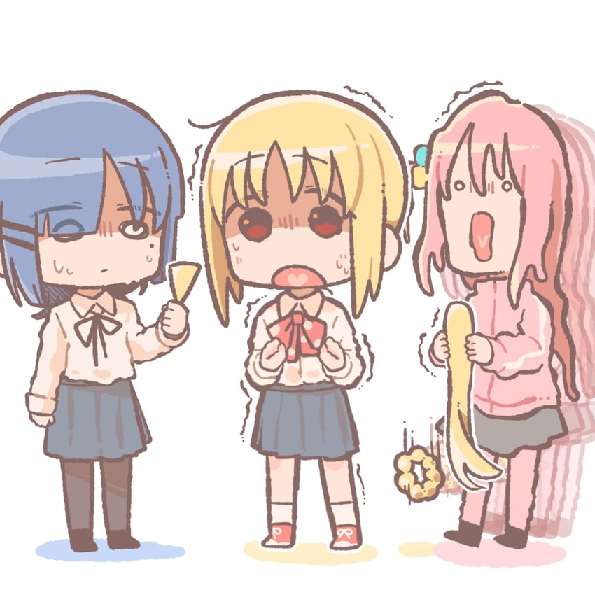 gotoh hitori, ijichi nijika, and yamada ryo (bocchi the rock! and 1 more) drawn by henyomen