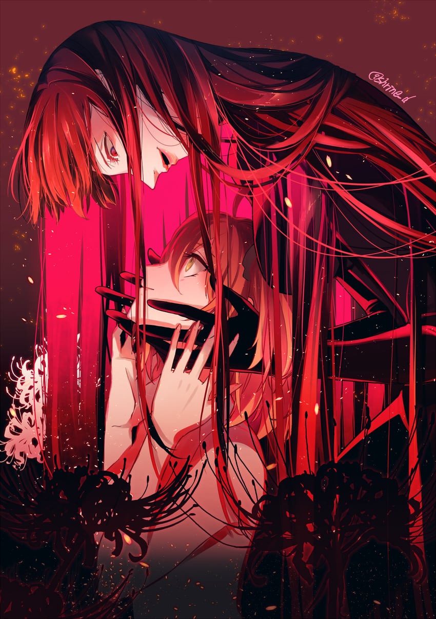 fujimaru ritsuka and oda nobunaga (fate and 1 more) drawn by shirin_(tsukimiyagura)