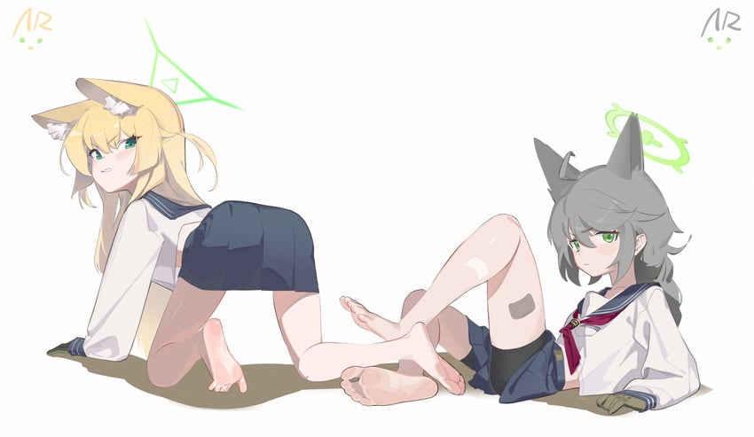 otogi and kurumi (blue archive) drawn by v.a._(vanilla)