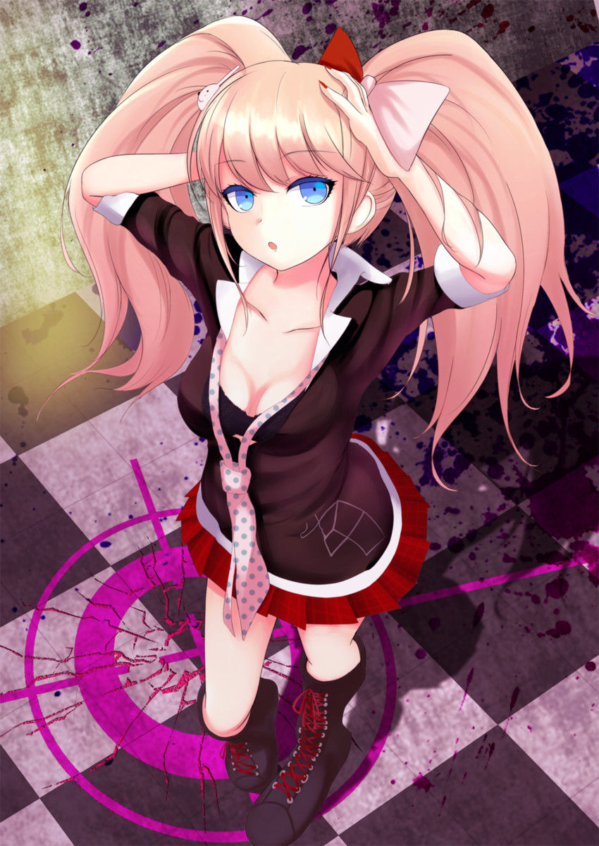 enoshima junko (danganronpa and 1 more) drawn by chiriera