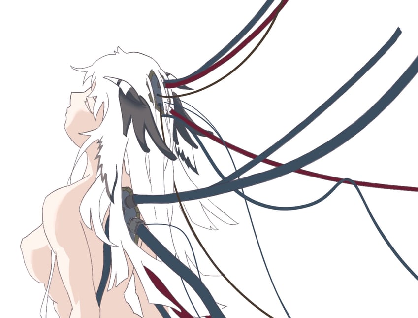 kusanagi motoko and ptilopsis (arknights and 1 more) drawn by lfacras