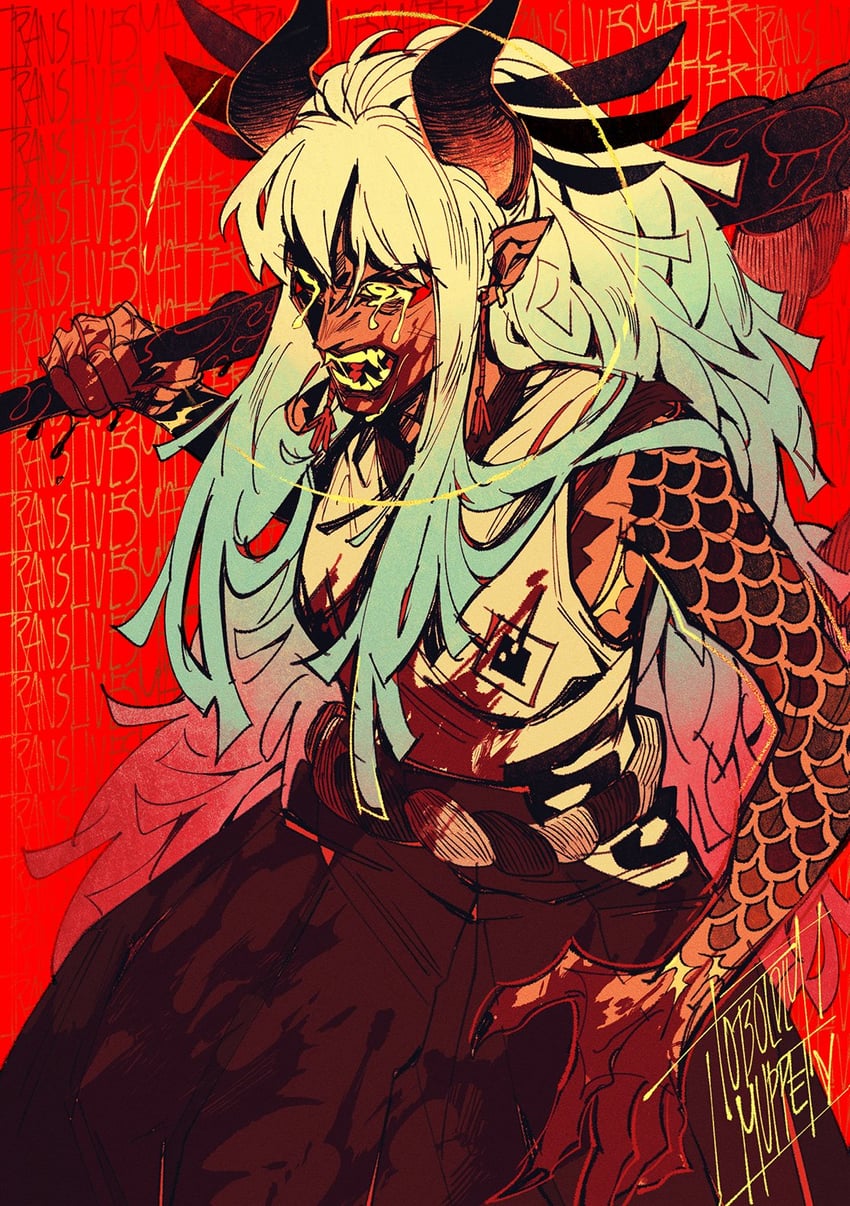 yamato (one piece) drawn by toboldlymuppet
