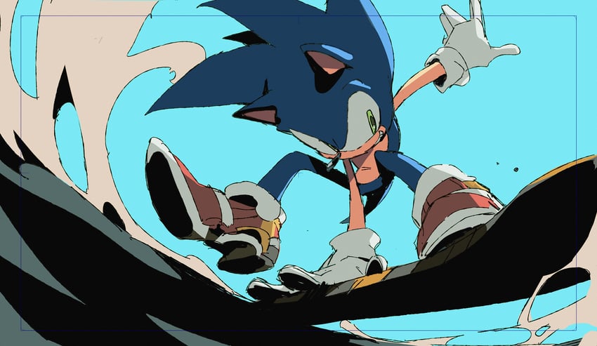 sonic the hedgehog (sonic and 1 more) drawn by jeto_(jetopyon)