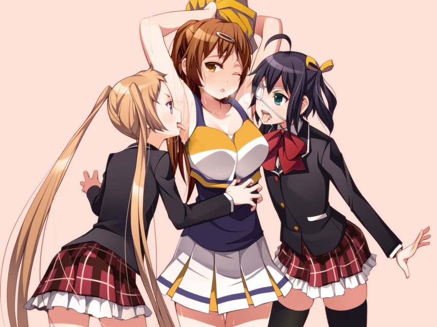 takanashi rikka, nibutani shinka, and dekomori sanae (chuunibyou demo koi ga shitai!) drawn by torigoe_takumi