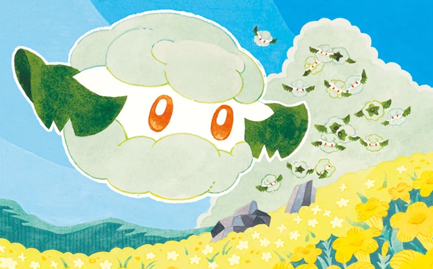 cottonee (pokemon and 1 more) drawn by uratsuka_ryouma
