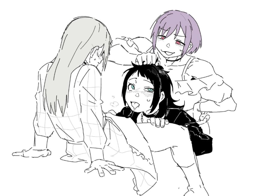 wakaba mutsumi, yahata umiri, and yuutenji nyamu (bang dream! and 1 more) drawn by seal_in_somalia