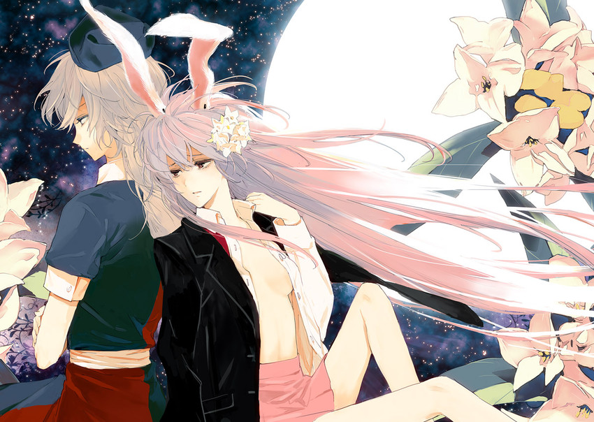 reisen udongein inaba and yagokoro eirin (touhou) drawn by minakata_sunao