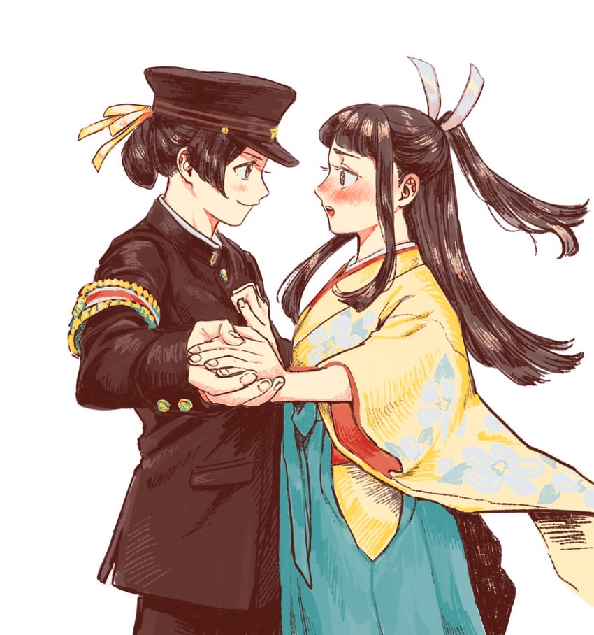 susato mikotoba, rei membami, and ryutaro naruhodo (ace attorney and 2 more) drawn by renshu_usodayo