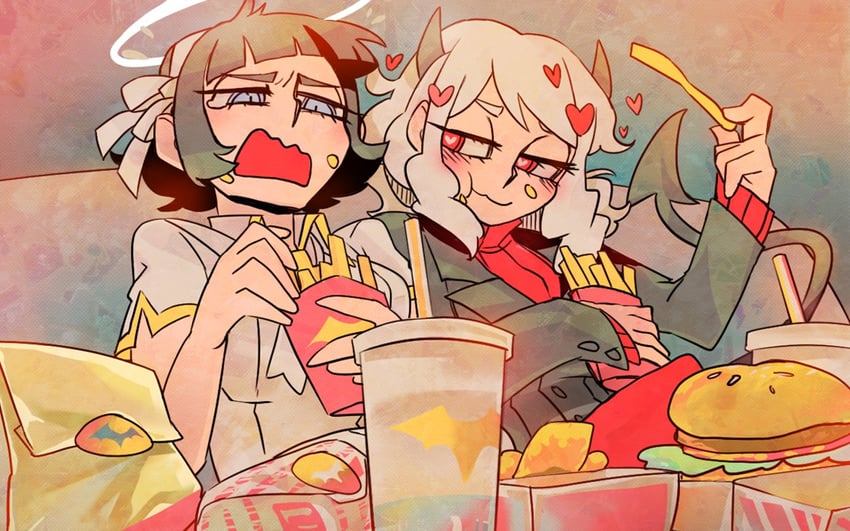 modeus and azazel (helltaker and 2 more) drawn by sennmannkai2929