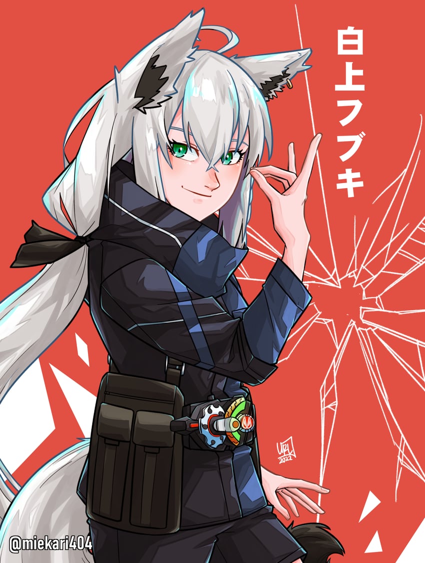 shirakami fubuki and ukiyo ace (hololive and 2 more) drawn by mie_kari