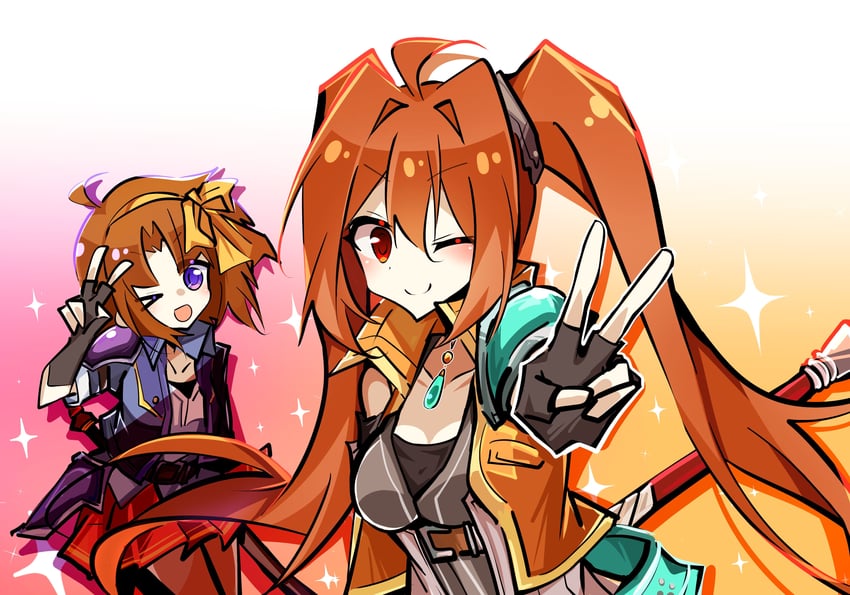 estelle bright and anelace elfead (eiyuu densetsu and 1 more) drawn by 25ocoveryui