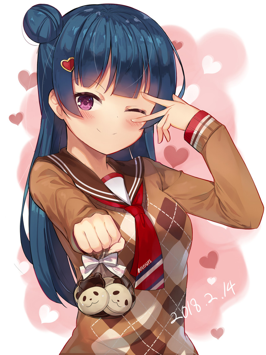 tsushima yoshiko (love live! and 2 more) drawn by motokonut
