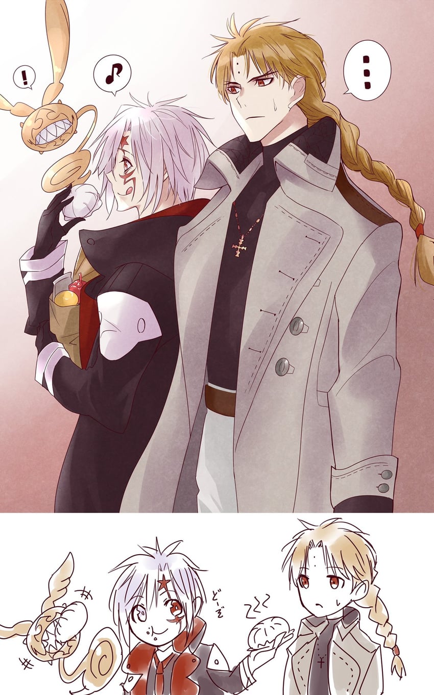 allen walker, timcanpy, and howard link (d.gray-man) drawn by george_man