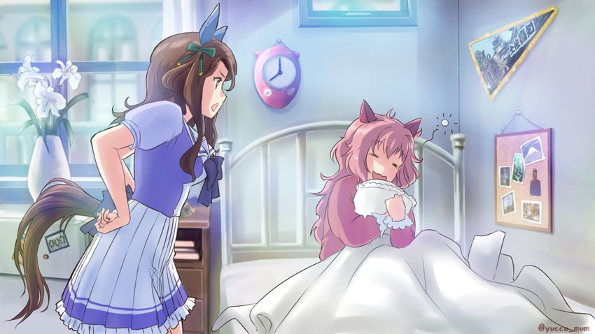 king halo and haru urara (umamusume) drawn by masamune_yukari