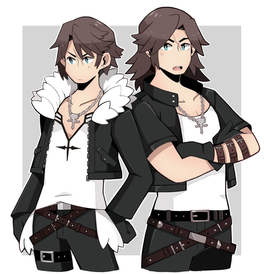 squall leonhart (final fantasy and 2 more) drawn by heavywoodenbox