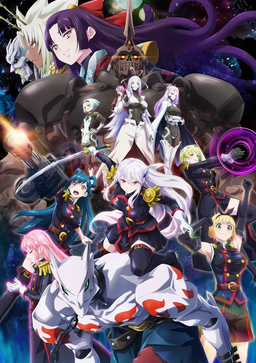 izumo tenka, uzen kyouka, wakura yuuki, azuma himari, suruga shushu, and 8 more (mato seihei no slave) drawn by yoshii_hiroyuki