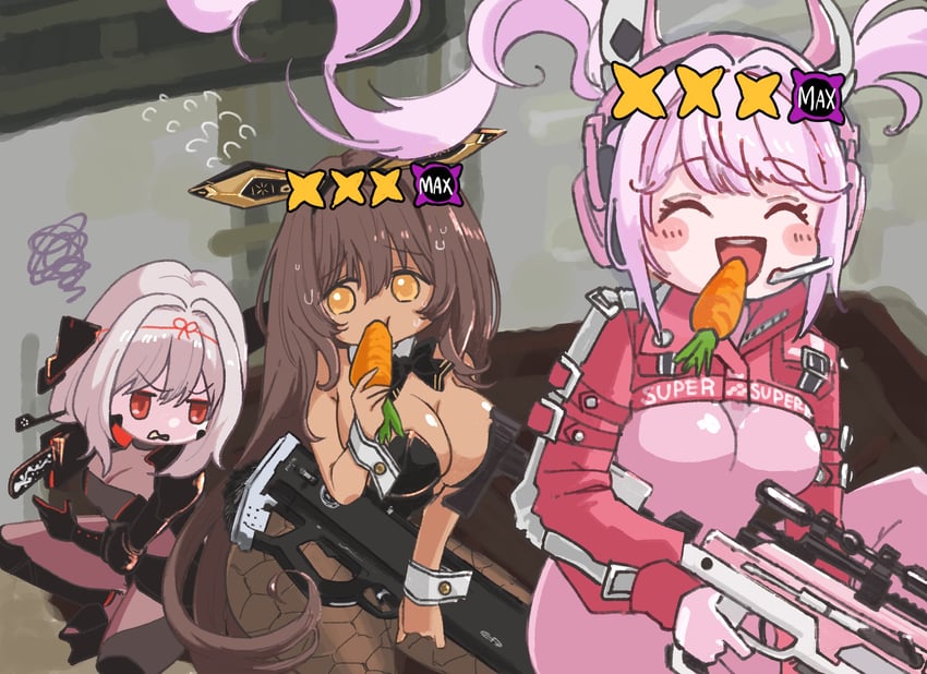 alice, noir, and scarlet (goddess of victory: nikke) drawn by aoi_kili