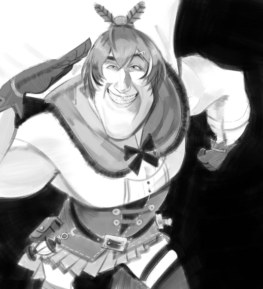 nanashi mumei and metro man (hololive and 2 more) drawn by xyanaid