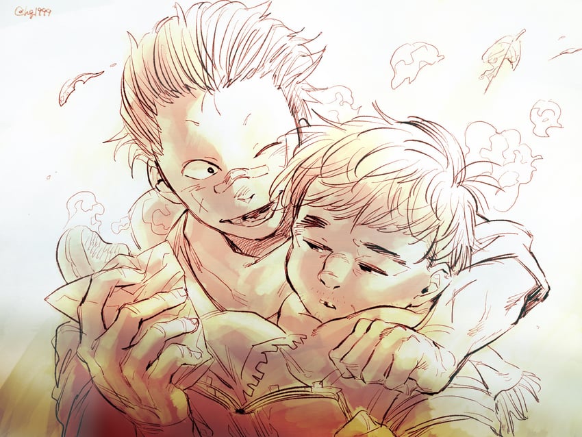 tetsu the killer and yagi (osomatsu and 1 more) drawn by tamago_toji
