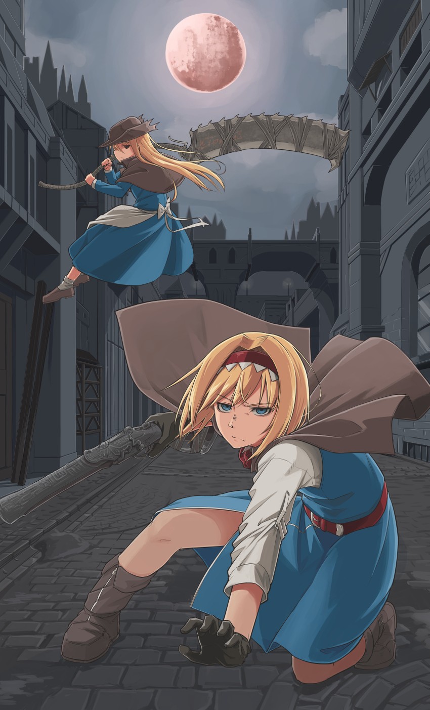 alice margatroid and shanghai doll (touhou and 1 more) drawn by baketsuya