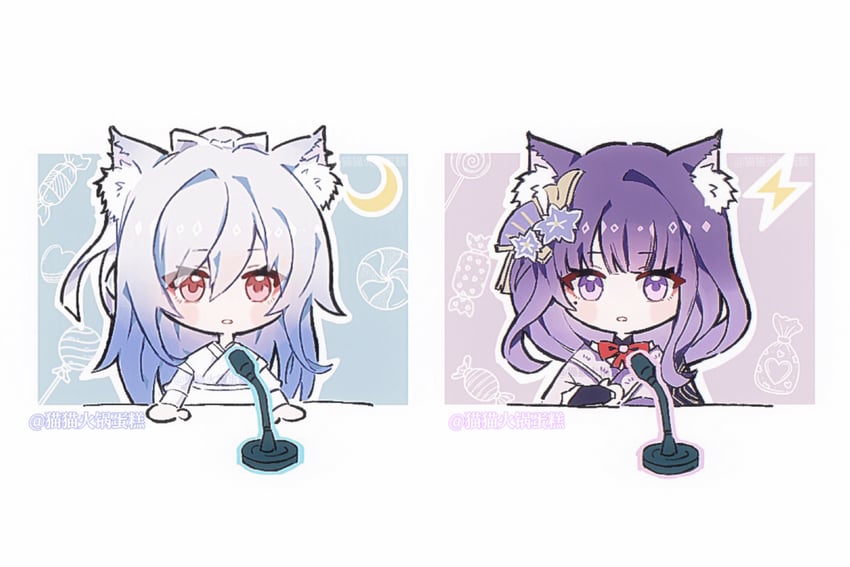 raiden shogun and jingliu (genshin impact and 3 more) drawn by meowhpcake