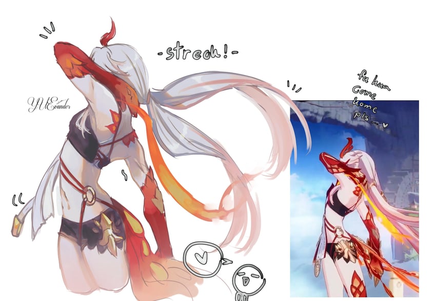 fu hua (honkai and 1 more) drawn by yuevander