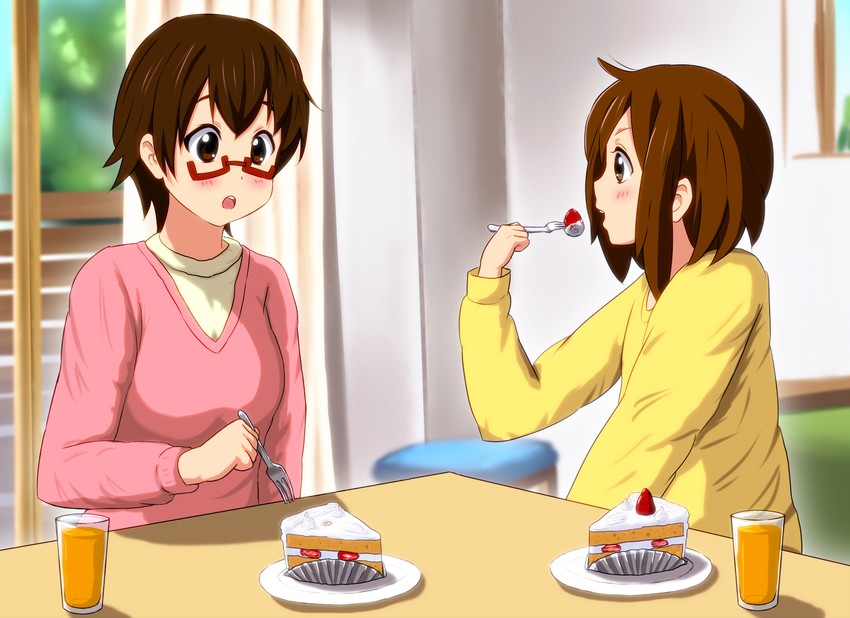 hirasawa yui and manabe nodoka (k-on!) drawn by diesel-turbo