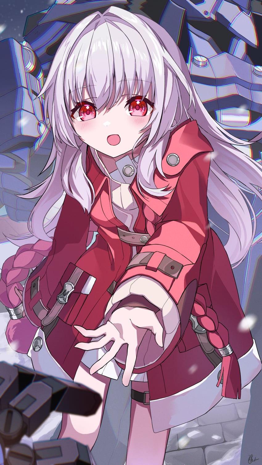 clara and svarog (honkai and 1 more) drawn by esu_3101